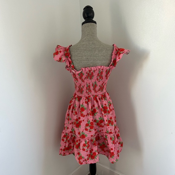 Code X Mode Pink Floral Rose Smocked Ruffle Mini Dress XL - Picture 5 of 9